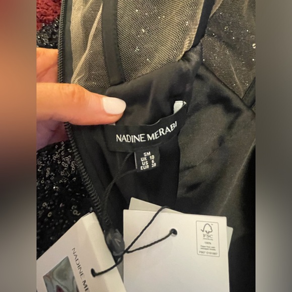 Nadine Merabi Tara Black Dress NWT - size S/M - Picture 12 of 15